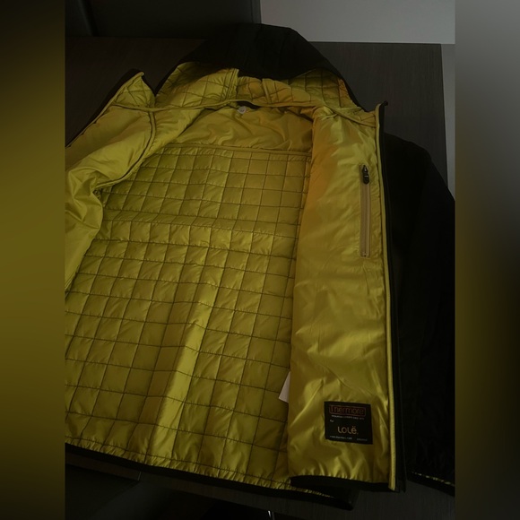 Lole Black Jacket with Hood and Yellow Lining – Size Large - Picture 5 of 7
